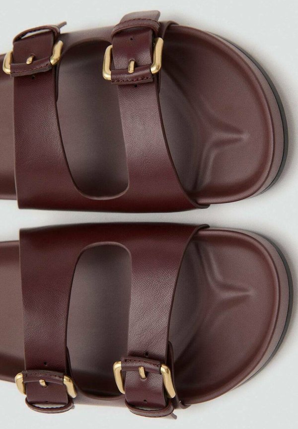 BUCKLE FLAT - Mules - bordeaux3