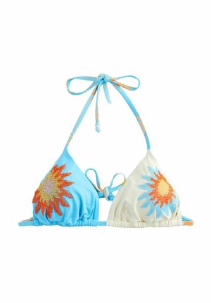 Never Fully Dressed BEADED SUN - Bikini top - blue white