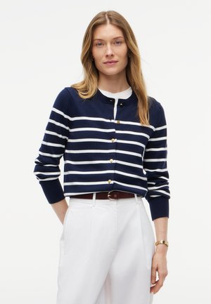 Tommy Hilfiger, GOLD-TONE BUTTONS STRIPE SLIM CARDIGAN - Жилетка - blue