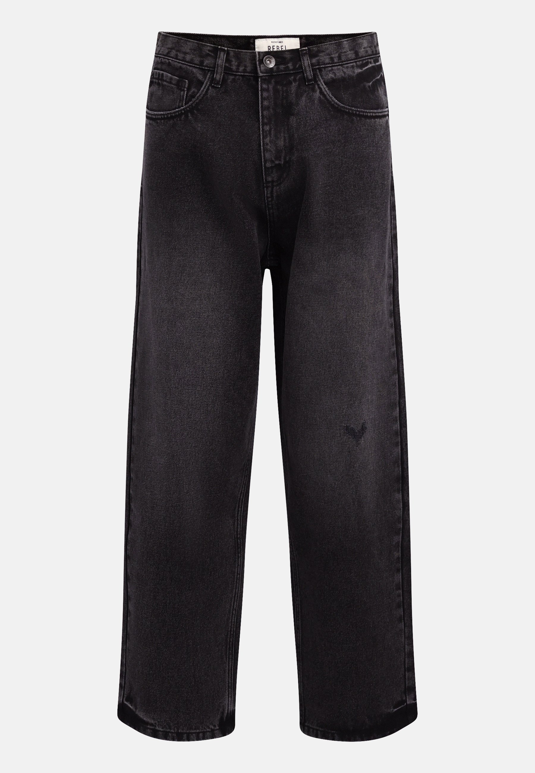 Redefined Rebel KINGSTON BAGGY FIT - Blugi largi - black grey/gri