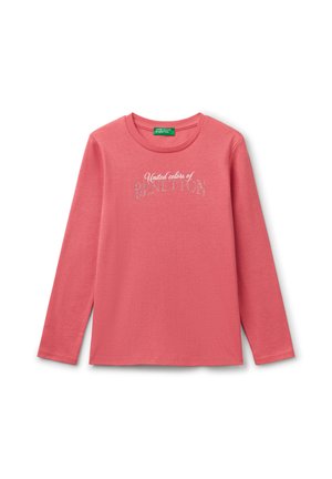 WITH GLITTERY PRINT - Long sleeved top - pink