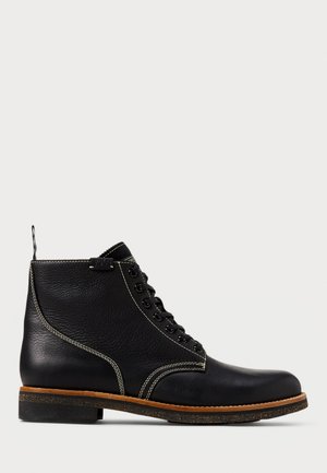 Polo Ralph Lauren RADFORD LEATHER BOOT - Šņorējami puszābaki - black