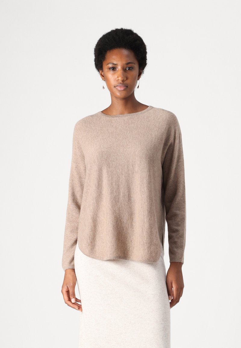 Davida Cashmere CURVED SWEATER - Pullover - mink