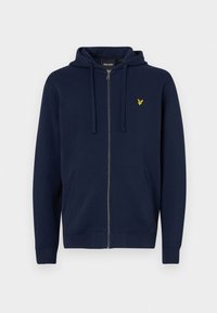 ZIP THROUGH HOODIE - Majica s kapuljačom i patentnim zatvaračem - ciemnoniebieski