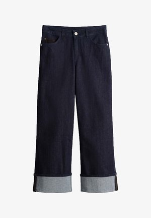 OPUS, MID RISE WEITER, GERADER BEINVERLAUF - Wide leg - rinsed blue