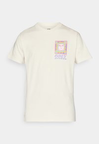 Obey Clothing THROWBACK UNISEX - Marškinėliai su spaudiniu - cream