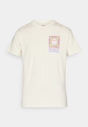 Obey Clothing THROWBACK UNISEX - T-Shirt print - cream