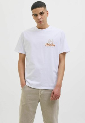 RUNDHALSAUSSCHNITT - T-shirt med print - white