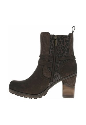 Cowboy/biker ankle boot - café