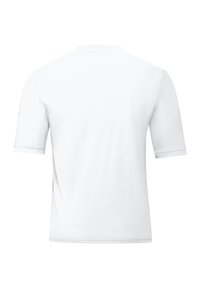 White short-sleeve t-shirt made of smooth cotton fabric, featuring a standard crew neckline and clean, unembellished design.