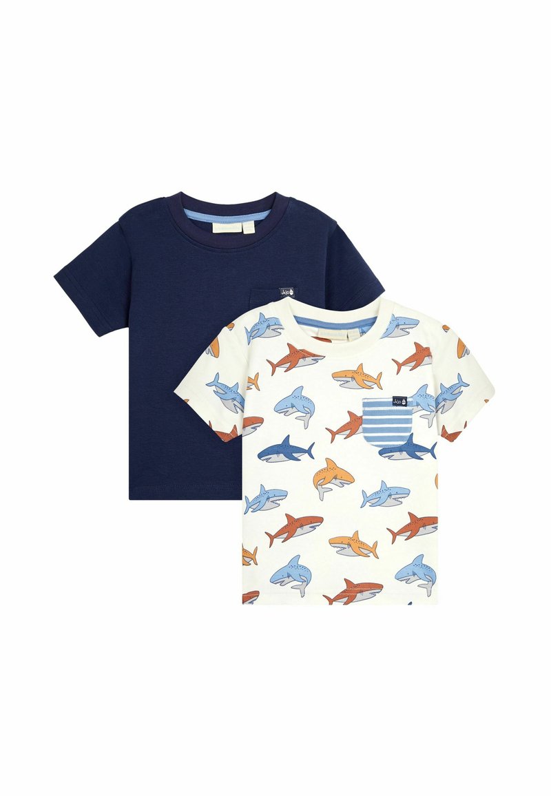 JoJo Maman Bébé 2-PACK REGULAR FIT - T-shirts basic - stone shark