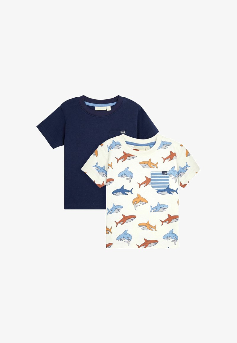 JoJo Maman Bébé 2-PACK REGULAR FIT - T-shirts basic - stone shark