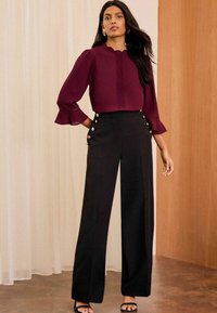 Love & Roses MILITARY WIDE LEG TAILORED - Kalhoty - black