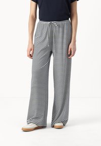 Gina Tricot SOFT TROUSERS - Donji dijelovi trenirke - navy/white