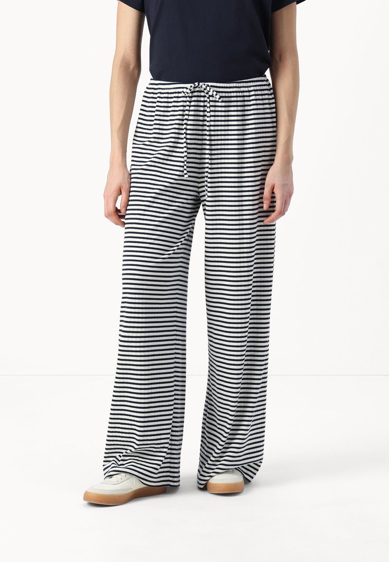 Gina Tricot SOFT TROUSERS - Donji dijelovi trenirke - navy/white