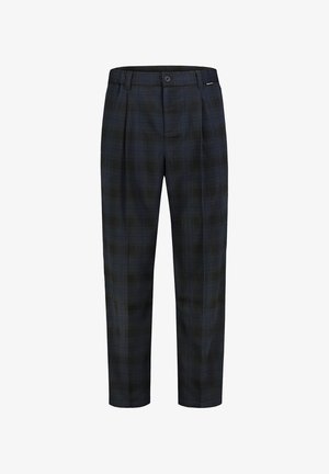 Sublevel, SUBLEVEL BUNDFALTENHOSE GEMUSTERT - Trousers - dark-blue