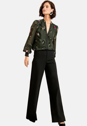 REGULAR FIT - V-NECK HARDWARE - Blúzka - khaki green