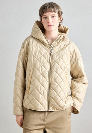 JACKET QUILTED HOODED WELT POCKETS - Ľahká bunda - fine sand