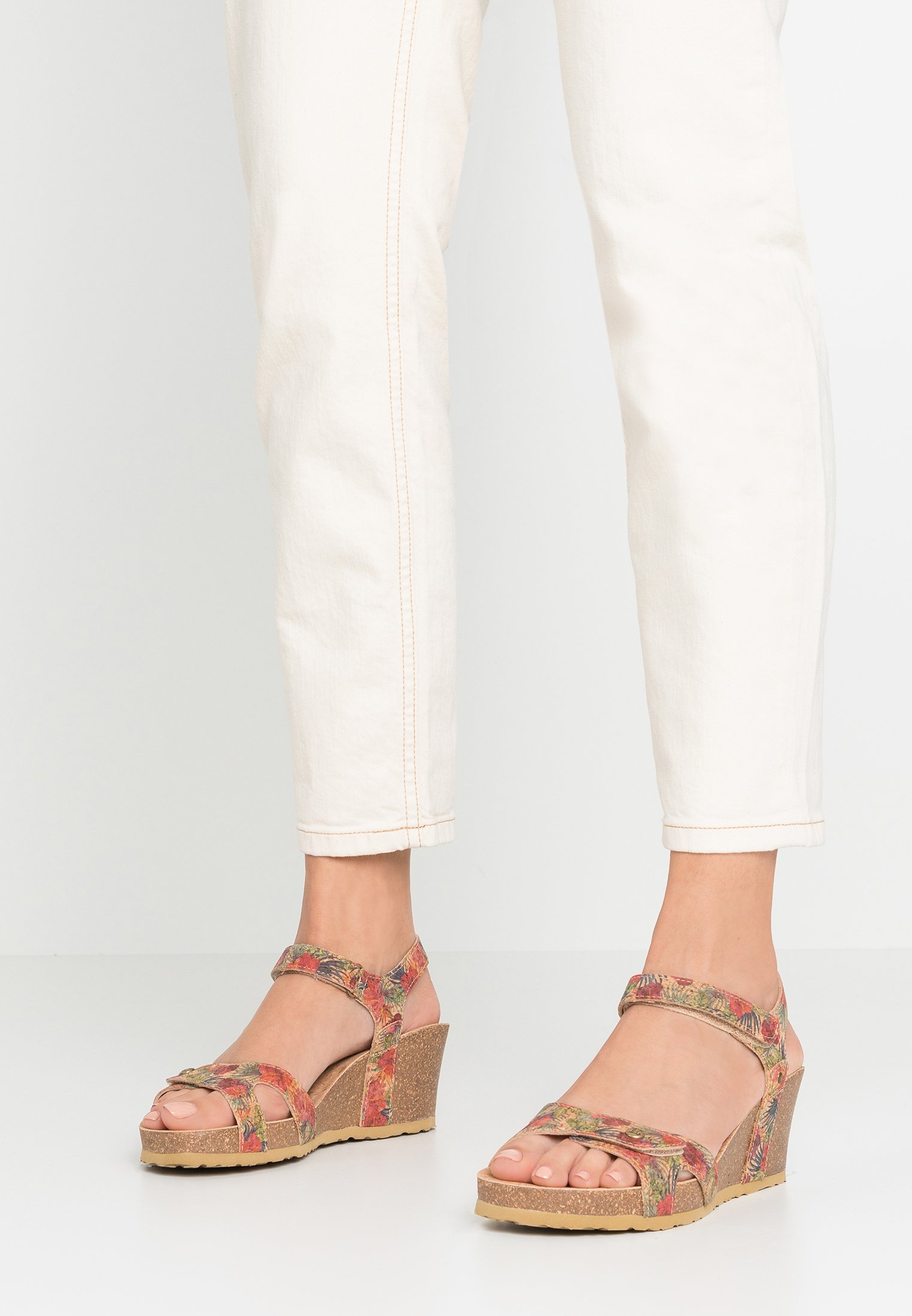 Panama Jack JULIA - Sandalias con plataforma - rojo/multicolor - Zalando.es