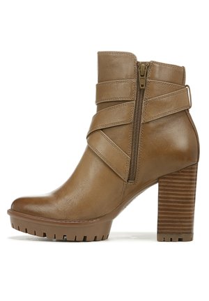 LYRA - Cowboy-/Bikerlaarsjes - dark bamboo leather