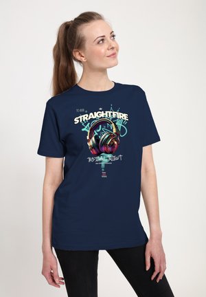 MATT KEELING STRAIGHT FIRE - T-shirt print - navy blue