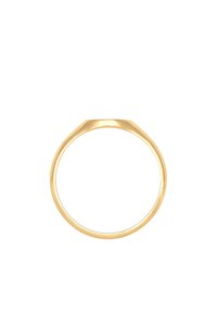 Flacher Goldring mit einer glatten Oberfläche und einem leicht verjüngten Design. Der Ring hat eine einheitliche Dicke, was ein minimalistisches Erscheinungsbild schafft.