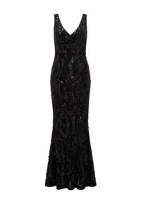 Forever New MARLENA V NECK SEQUIN GOWN - Dzsörzéruha - black