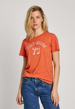 Pepe Jeans Print T-shirt - sunset orange