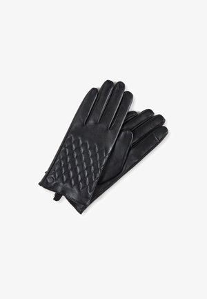 CASH-MERE MIT CARO STYLE UND TOUCHSCREEN TAUGLICH - Fingerhandschuh - schwarz