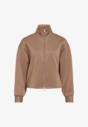 VILA, CARDIGAN VILOANA ZIPPER - Sweat zippé - brown lentil