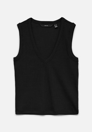 Vero Moda, VMCHLOE SHORT DEEP V-NECK TOP JRS NOOS - Top - black