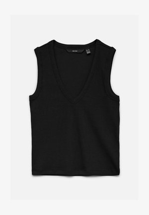Vero Moda, VMCHLOE SHORT DEEP V-NECK TOP JRS NOOS - Top - black