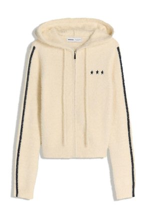 EMBROIDERED ZIP-UP - Vesta na kopčanje - beige