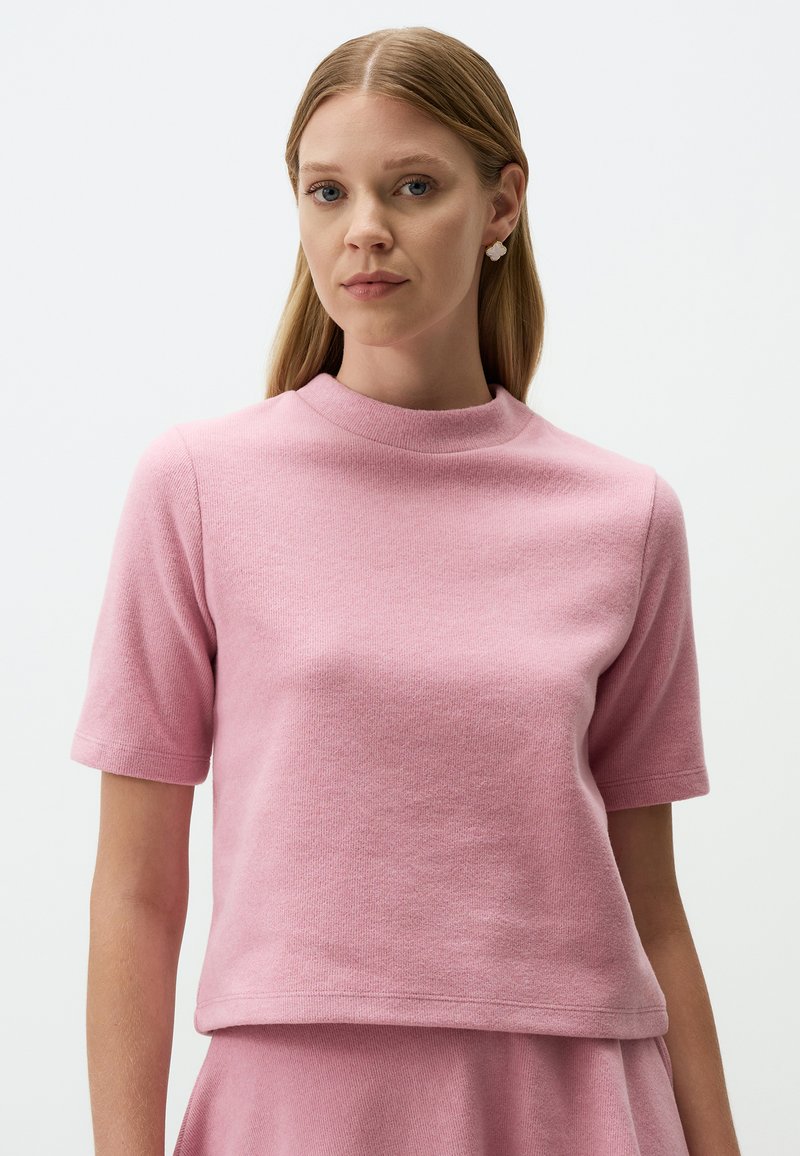 Jimmy Key HALF TURTLENECK SHORT SLEEVE  - T-shirt basic - pink