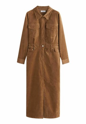 MIDI - REGULAR FIT - Tričkové šaty - chestnut brown