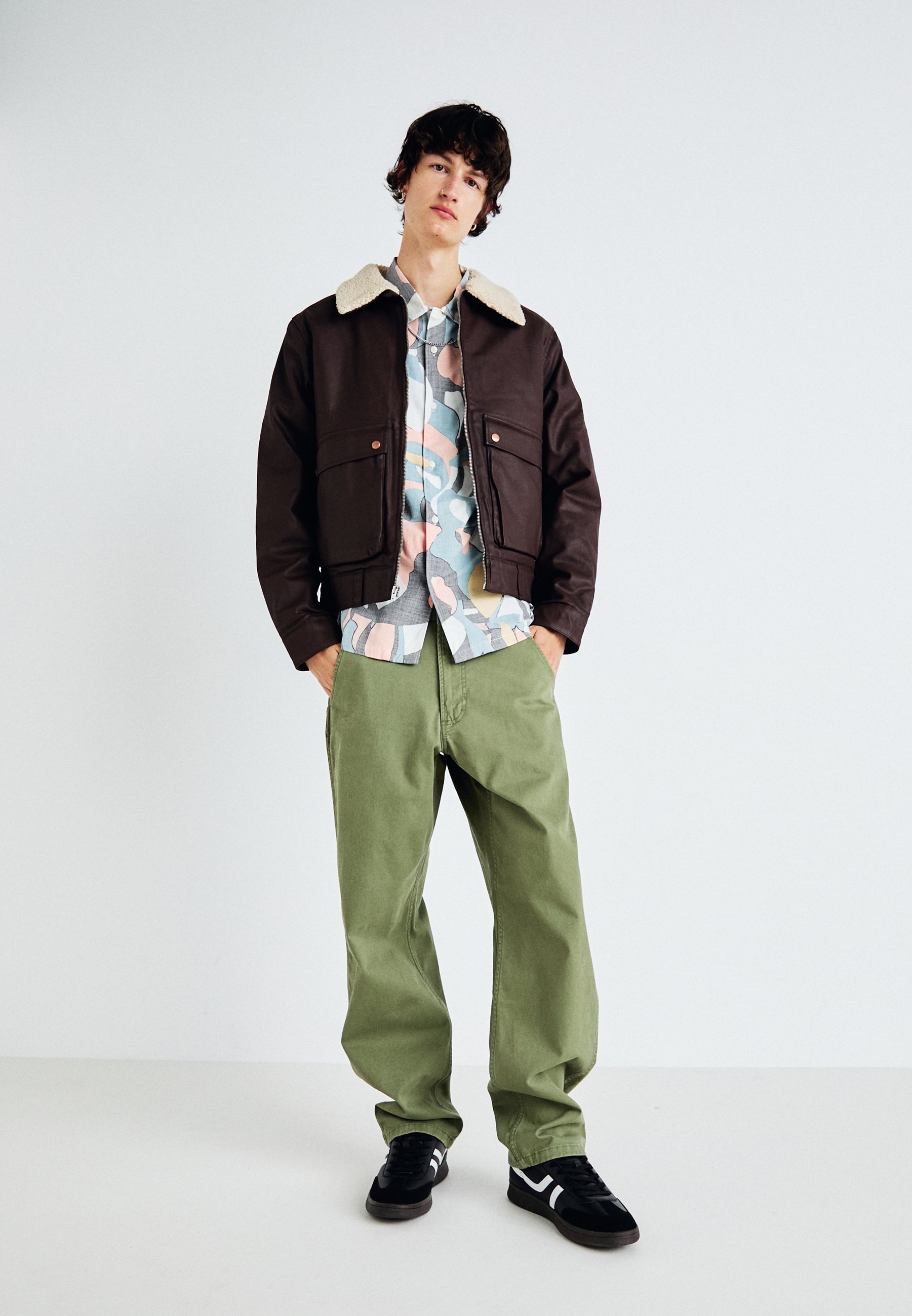vintage wlangler casey jones trousers 綿麻 Wrangler Casey Jones retro Chino Cotton Twill Trousers Bracken