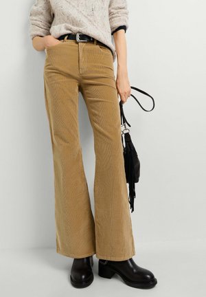 Pepe Jeans, HIGH WAIST FLARE WILLA CORDUROY - Панталони - dark stone beige