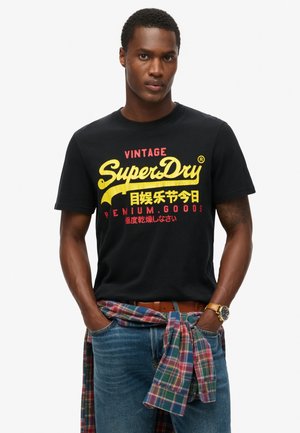 Superdry & Co VINTAGE LOGO DUO - T-shirt con stampa - schwarz