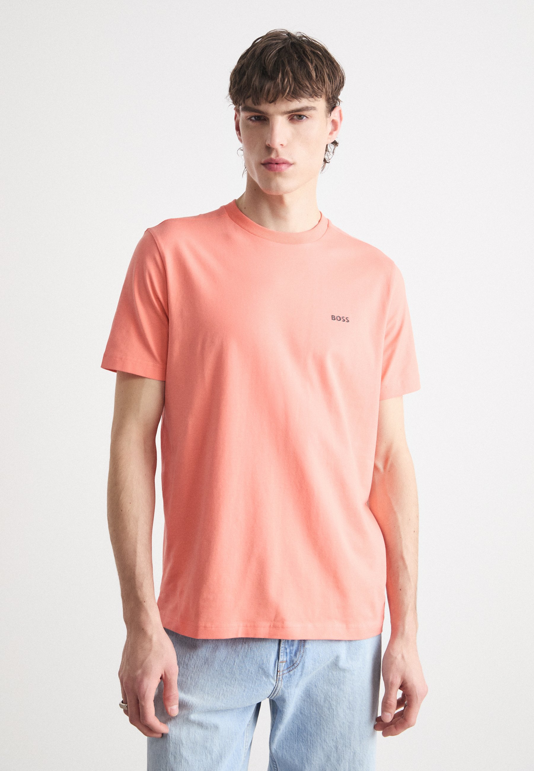 BOSS - Camiseta Holgada En Punto De Algodón - Blanco