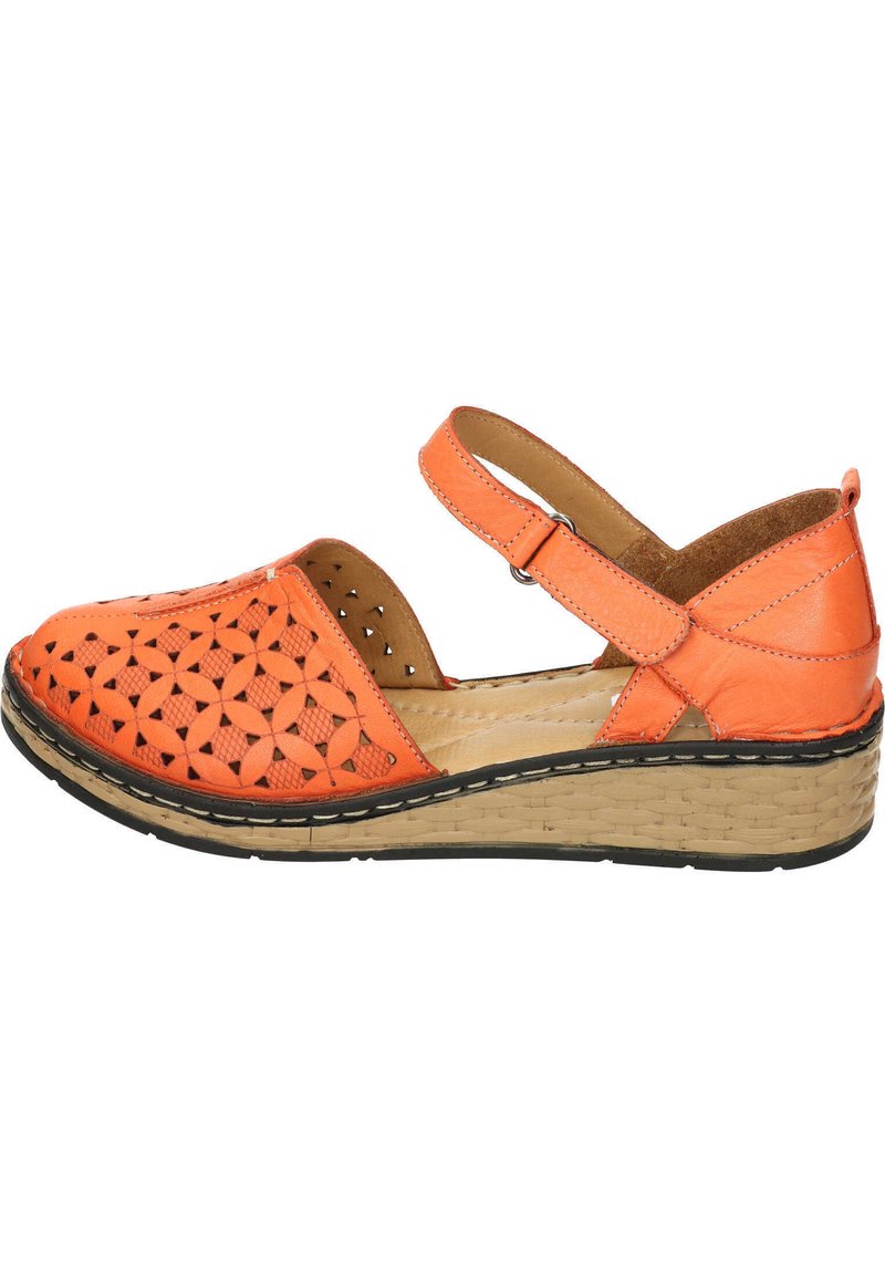 Manitu Wedge sandals orange Zalando.de