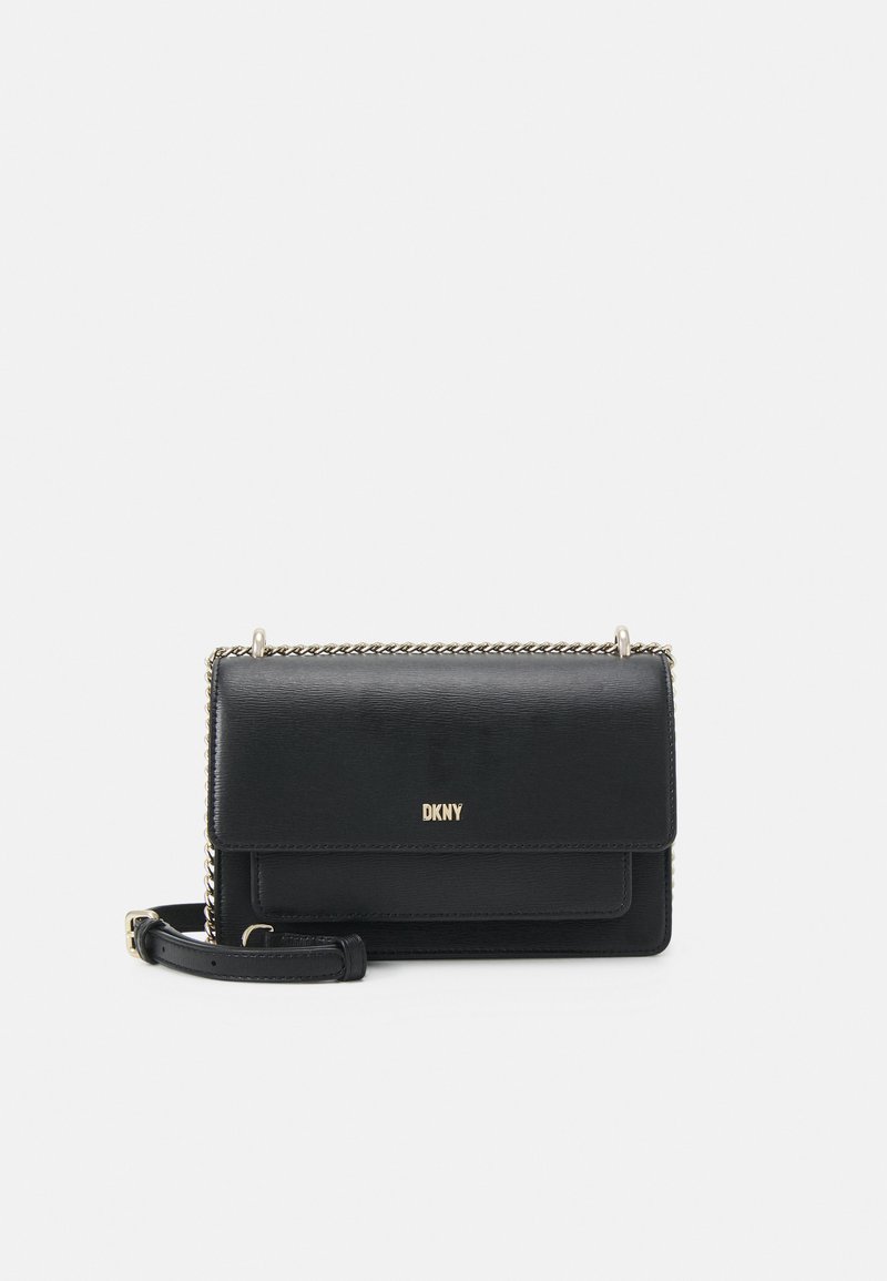 DKNY BRYANT CHAIN FLAP Across body bag black/goldcoloured/black