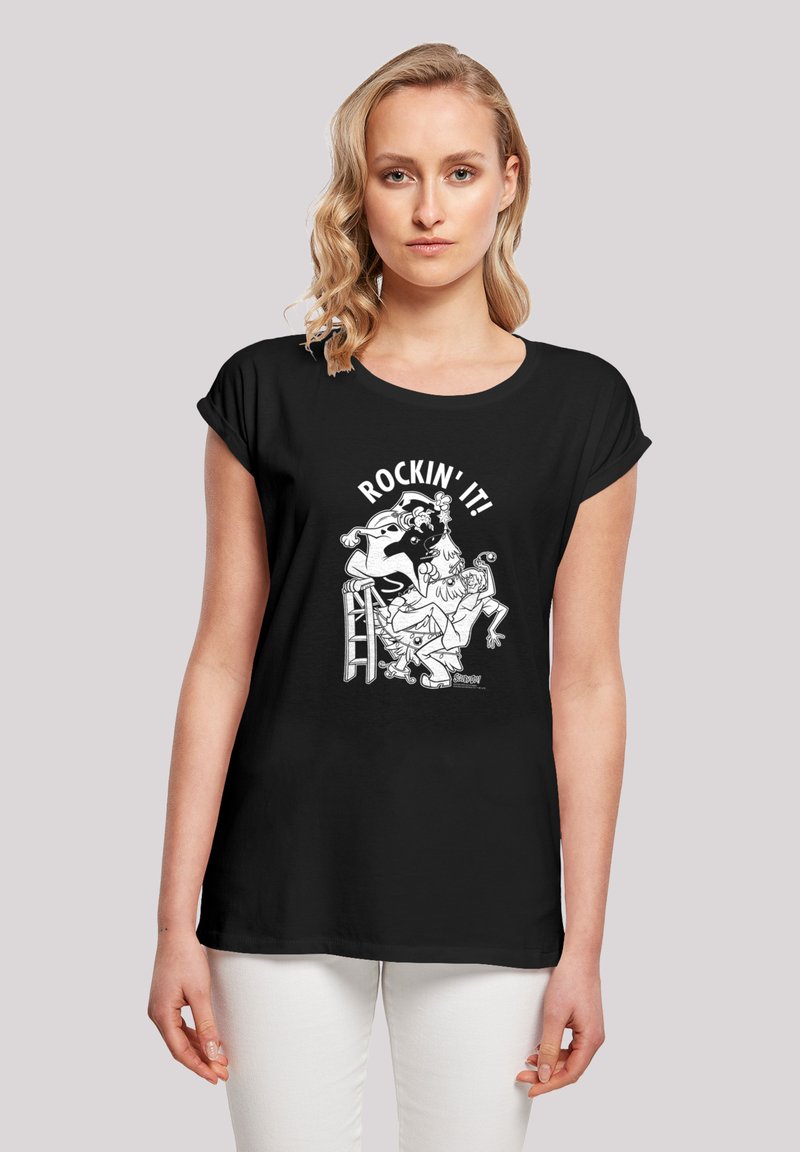 F4NT4STIC SCOOBY DOO ROCKIN' IT CHRISTMAS WEIHNACHTEN - T-shirts med print - black