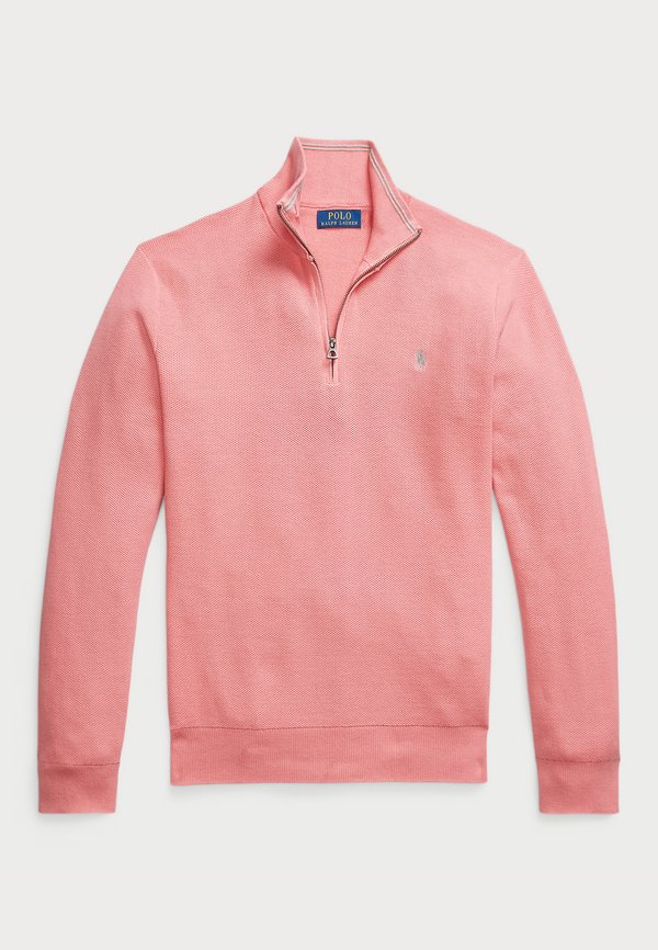 MESH KNIT COTTON QUARTER-ZIP SWEATER - Jumper - desert rose4