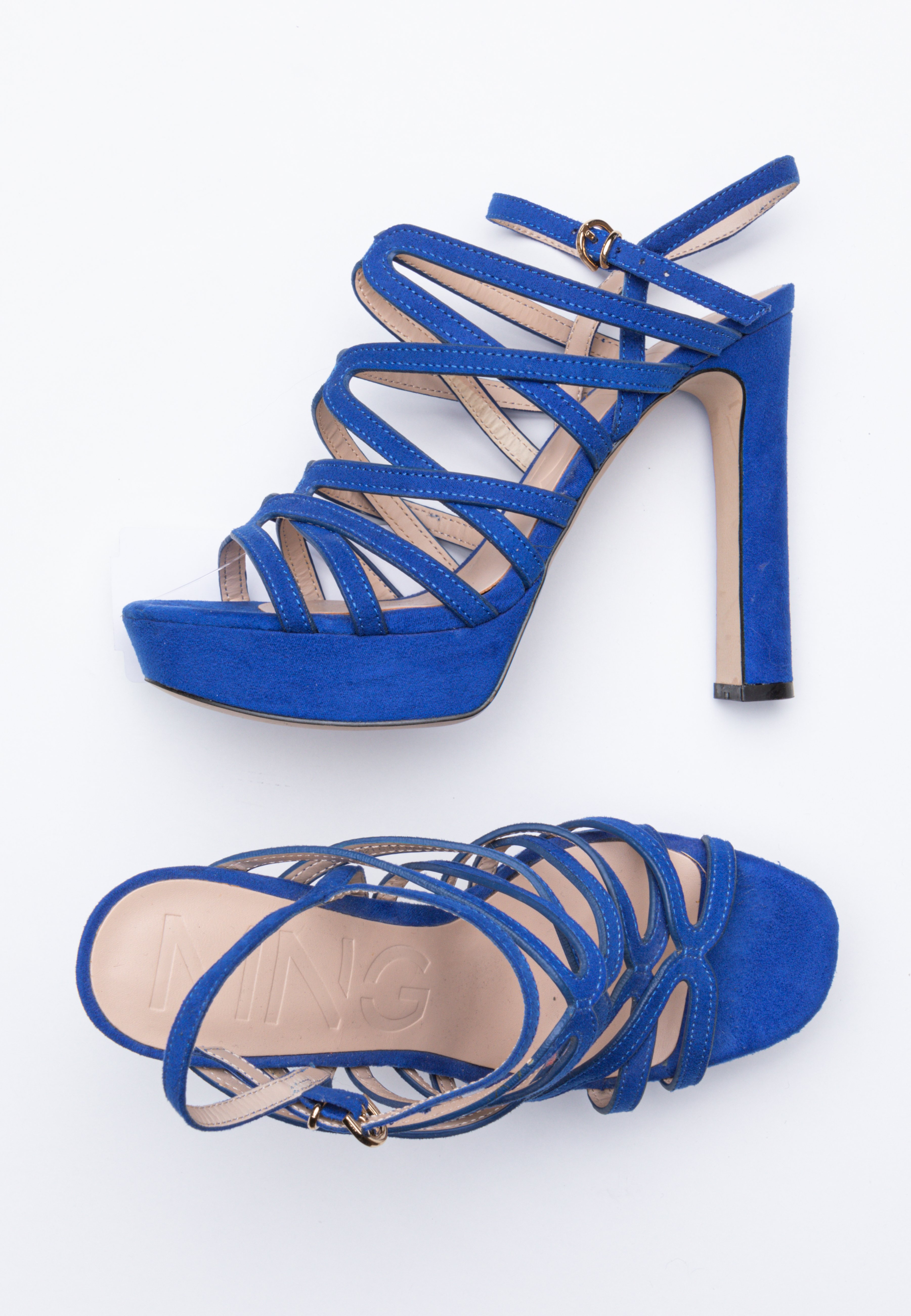 Mango Sandalias con plataforma - blue/azul - Zalando.es