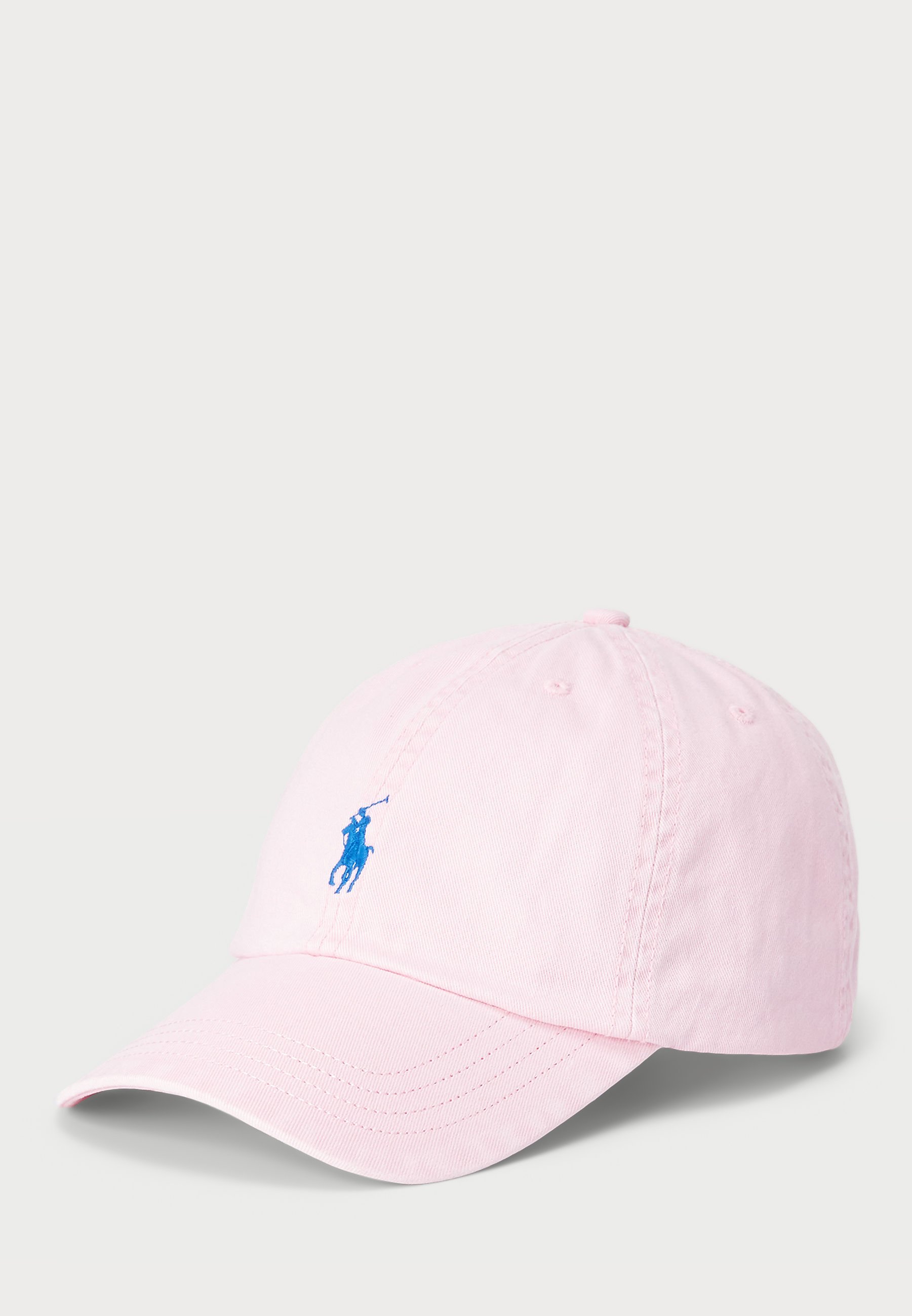 Ralph Lauren Light Pink Cap with Navy Pony Embroidery POLO RALPH LAUREN | Cotton Chino Pony Baseball Cap | Women  main image 2