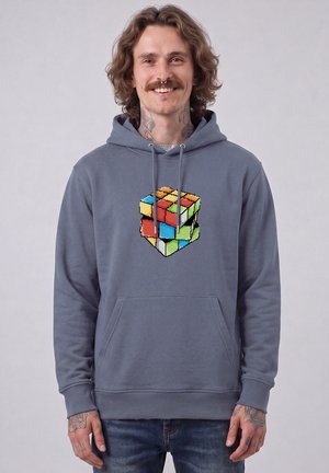 watapparel, PIXEL ZAUBERWÜRFEL UNISEX - Hoodie - blue grey