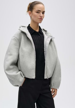 OPUS, RELAXED FIT HOODED SHAPE - Giacca da mezza stagione - hazy fog melange