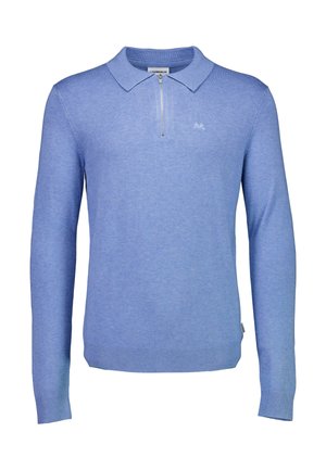 ECOVERO L/S ZIP - Maglietta a manica lunga - sky blue mel