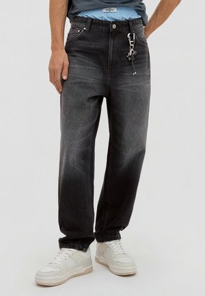 Bershka LOOSE - Jeans Relaxed Fit - black