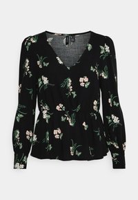 Vero Moda VMEASY V NECK PEPLUM - Blusa - black